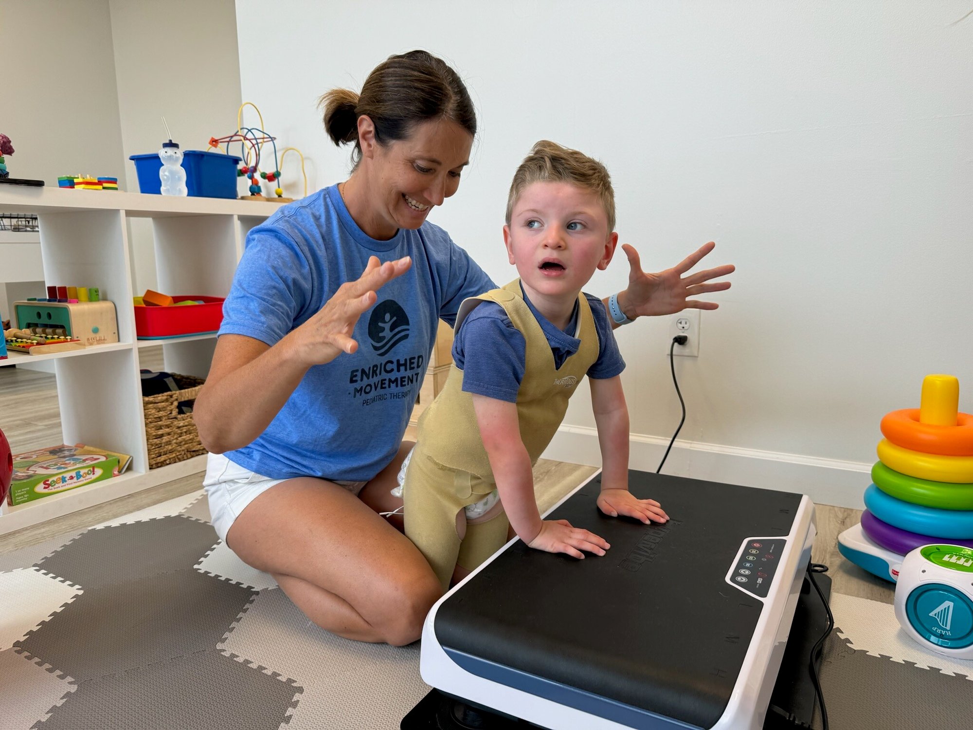 pediatric physical therapy, dublin ohio, vibration plate, e-stim therapy